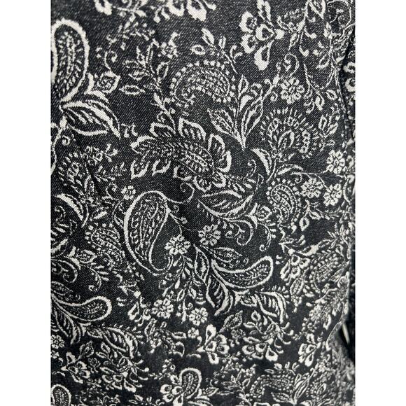 QVC Isaac Mizrahi Live! Super Stretch Woven Jacquard Blazer NWOT BLACK SIZE 10 - Picture 3 of 9